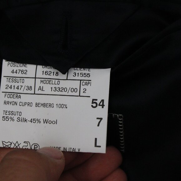 canali sport coat men's 44L three button silk wool waffle notch lapel vented - Picture 15 of 16